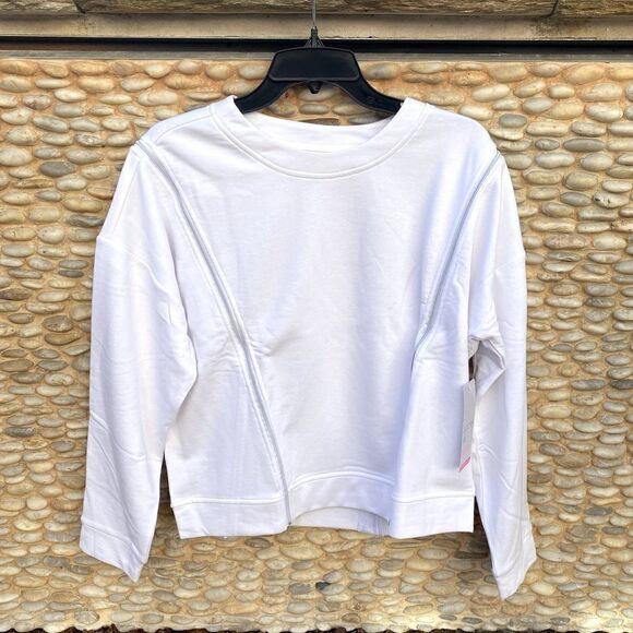 Lucky in Love White ZIPS ARE SEALED Sweatshirt/Jacket. Size Small. NWT - Picture 5 of 12